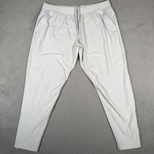 Under Armour Pants Mens 3XL Light Gray Squad Warm Up Ankle Zip Active Drawstring